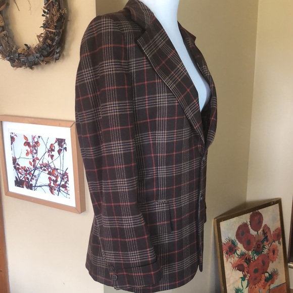Vintage 60s OSCAR DE LA RENTA Size 39R Luxe Plaid Sportjacket MAD MEN Don Draper - Picture 5 of 16